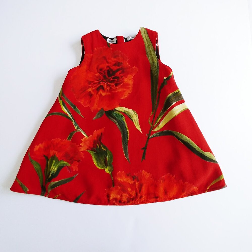 Dolce & Gabbana Sleeveless Floral Summer Dress 6-9 Months Made in Italy